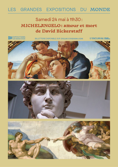 Affiche LES GRANDES EXPOSITIONS DU MONDE, Michelangelo : Amour et mort