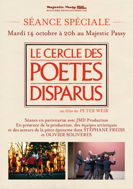 Affiche de la séance spéciale du Cercle des poètes disparus