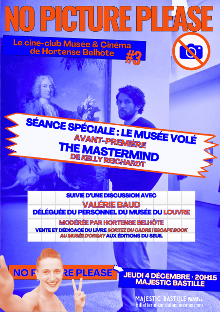 NO PICTURE PLEASE #3 Le ciné-club d'Hortense Belhôte : Avant-première THE MASTERMIND de Kelly Reichardt suivie d'une discussion