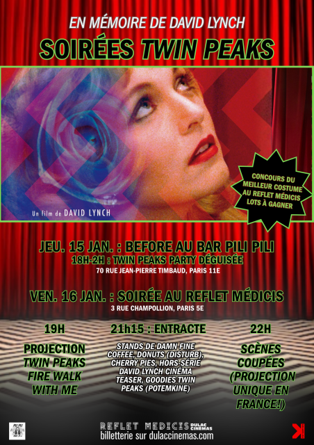 Soirée Twin Peaks Fire Walk With Me : Version restaurée et scènes coupées, concours de costumes, cadeaux à gagner