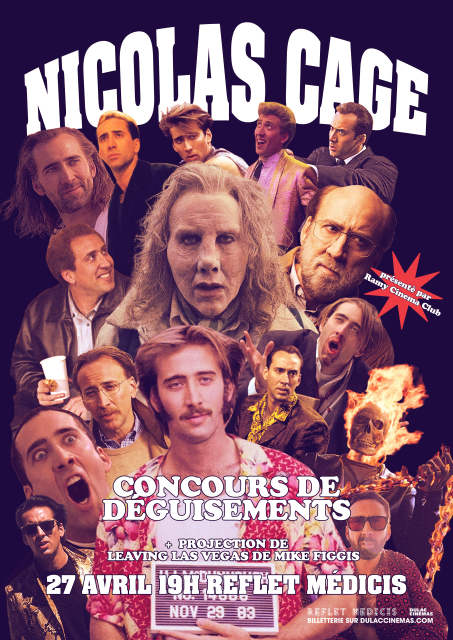 AVANT-PREMIÈRE - RESSORTIE : LEAVING LAS VEGAS de Mike Figgis, précédée d'un concours de déguisements de Nicolas Cage, animé par Ramy Charara du Ramy ciné-club