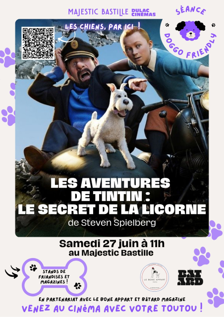 doggo friendly : les aventures de tintin : le secret de la licorne