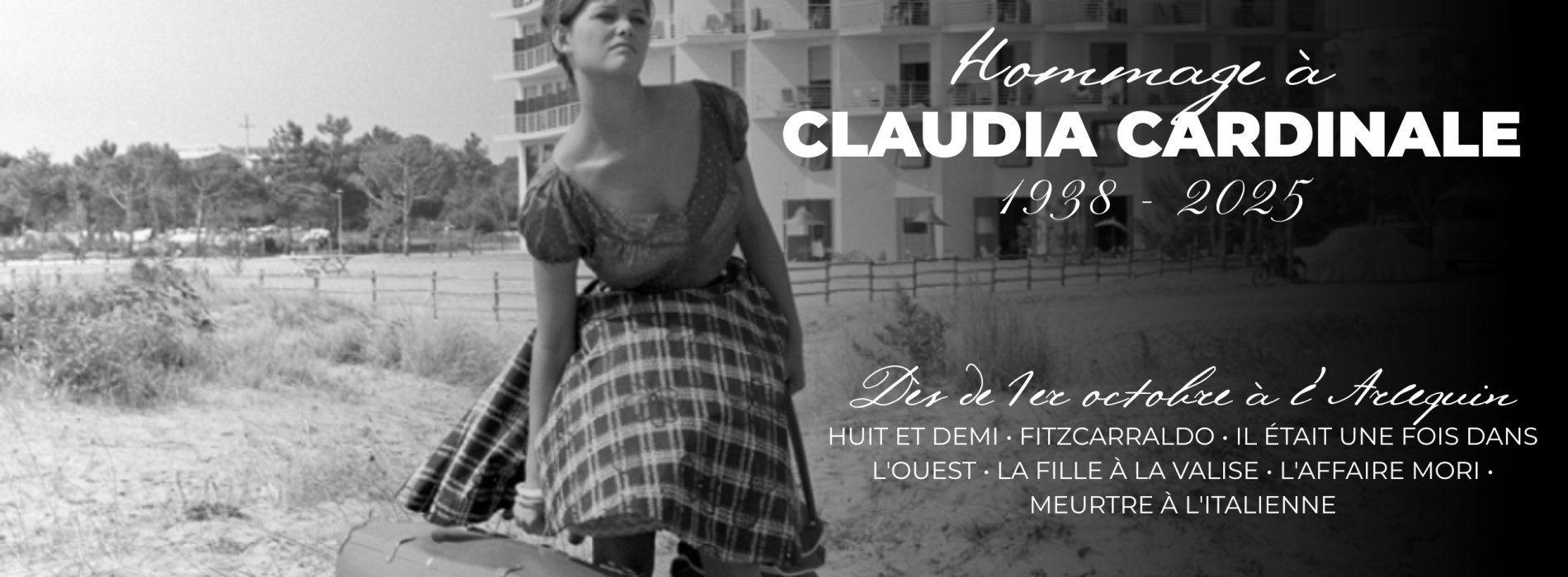 Carton de l'hommage à Claudia Cardinale