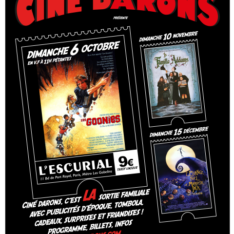 Ciné Darons, saison 3 !  Le Ciné-club des parents et de leurs enfants est de retour !